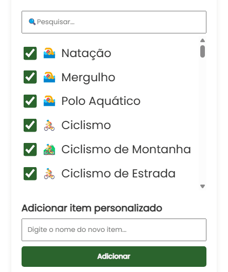 Adicionar atividades individuais à roda