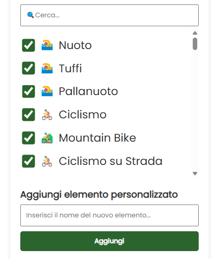 Aggiungi attività individuali alla ruota