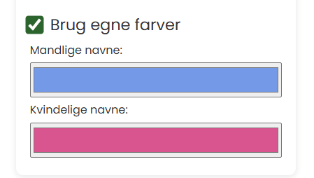 Brug egne farver