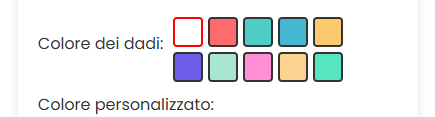 Colore dei dadi