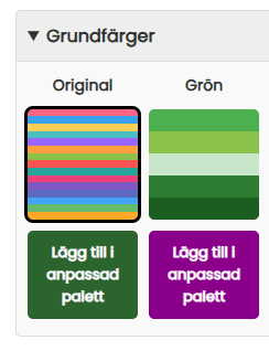 Förinställda hjulfärger