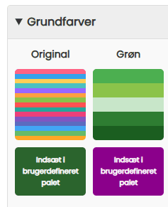 Forudindstillede hjulfarver