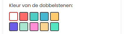 Kleur van de dobbelstenen