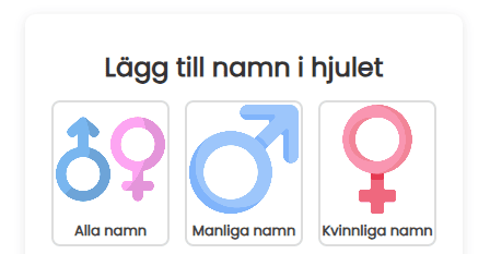 Lägg till namn i hjulet