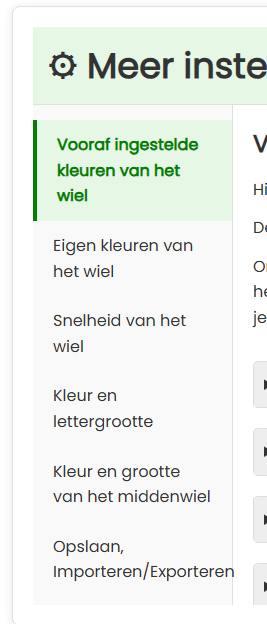 Menu NL