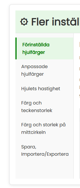 Menu SE