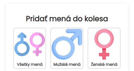 Pridať mená do kolesa