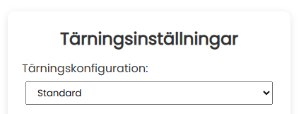 Tärningsinställningar