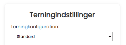 Terningindstillinger