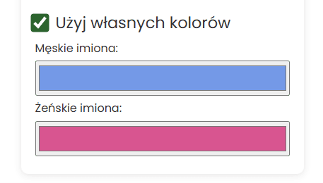Użyj własnych kolorów