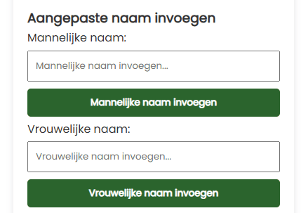 Voeg aangepaste namen toe aan het wiel