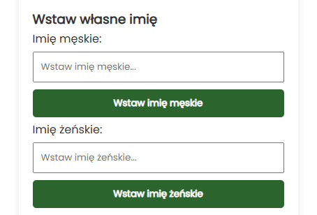 Wstaw własne imię